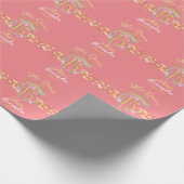 Roos Gold Quinceanera  Boho Spaans Cadeaupapier (Hoek)