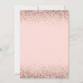 Roos Gold Quinceañera Glitter Elegant Birthday Kaart (Achterkant)
