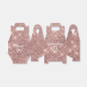 Roos Gold Quinceañera Meisje 15e Verjaardag Dank u Bedankdoosjes (Uitgevouwen)