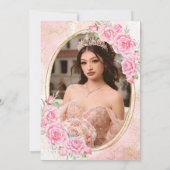 Roos Gold Quinceanera Miss Quince 15 Anos Foto Kaart (Achterkant)