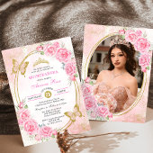 Roos Gold Quinceanera Miss Quince 15 Anos Foto Kaart