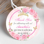 Roos Gold Quinceanera Miss Quince 15 Anos Verjaard Bedankjes Labels