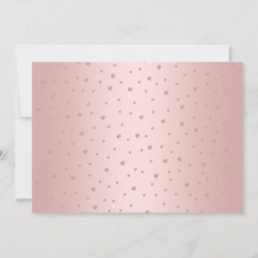 Roos Gold Quinceanera Party met foto Kaart (Achterkant)