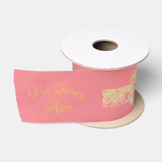 Roos GOld Quinceanera Vintage Boho Spaans Satijnen Lint