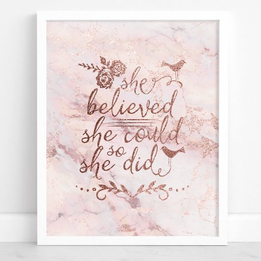 Roos Gold Quote dacht dat ze dat kon, dus deed ze  Poster