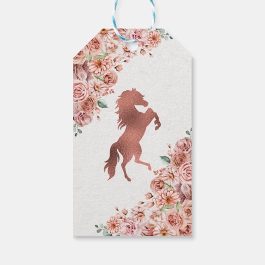 Roos Gold Ranchero Quinceanera Gift Labels Cadeaulabel (Achterkant)