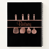 Roos Gold Recept kookboek gebruiksvoorwerpen geper Notitieboek (Achterkant)