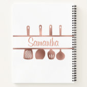 Roos Gold Recept kookboek gebruiksvoorwerpen geper Notitieboek (Achterkant)