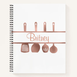 Roos Gold Recept kookboek gebruiksvoorwerpen geper Notitieboek