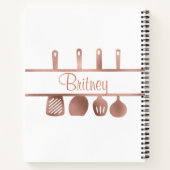 Roos Gold Recept kookboek gebruiksvoorwerpen geper Notitieboek (Achterkant)