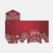 Roos Gold Red Winter 30e Verjaardag Bedankt Bedankdoosjes (Uitgevouwen)