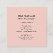 *~* Roos Gold Reiki Master Symbol Vierkante Visitekaartje (Achterkant)