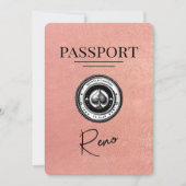 Roos Gold Reno Passport Bewaar de datum Save The Date (Voorkant)