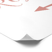 Roos Gold Restrooms Pijl-links Poster (Hoek)