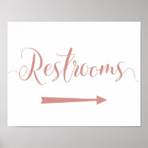 Roos Gold Restrooms Pijl-recht