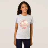 Roos Gold Retro Disco Ball PERSONALIZED T-Shirt (Voorkant volledig)