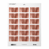 Roos Gold Return-adreslabels Etiket (Full Sheet)