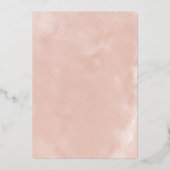 Roos Gold, robuust Roos en Vrijgezellenfeest met b Folie Uitnodiging (Achterkant)