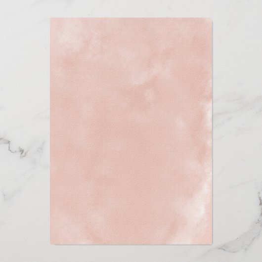 Roos Gold, robuust Roos en Vrijgezellenfeest met b Folie Uitnodiging (Achterkant)