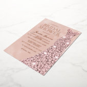 Roos Gold, robuust Roos en Vrijgezellenfeest met b Folie Uitnodiging (Gedraaid)