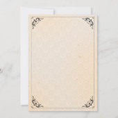 Roos Gold, Roos en bloesse bruiloft Kaart (Achterkant)