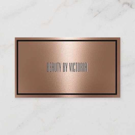 Roos Gold rosegold minimalistisch elegant en moder Visitekaartje (Voorkant)