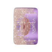 Roos Gold Royal Glitter Name Monogram Makeup Badmat (Voorkant Verticaal)