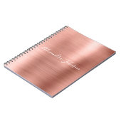 Roos Gold - Roze Folie Professional Girly Notitieboek (Linkerzijde)