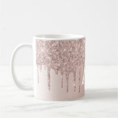 Roos Gold - Roze monogram met spaarpjes Koffiemok (Links)