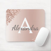 Roos Gold - Roze monogram met spaarpjes Muismat (Met muis)