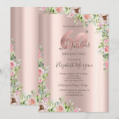 Roos Gold, Rozen 60e verjaardag Kaart (Voorkant / Achterkant)