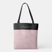 Roos Gold rustiek elegant gepersonaliseerd Tote Bag (Achterkant)