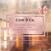 Roos Gold Salon | Elegant Beauty Studio Sign Raamsticker (Vel 2)