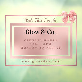 Roos Gold Salon | Elegant Beauty Studio Sign Raamsticker (Vel 3)