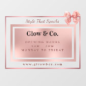 Roos Gold Salon | Elegant Beauty Studio Sign Raamsticker (Vel)