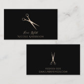 Roos Gold Salon Hair Stylist schaar elke kleur Visitekaartje (Voorkant / Achterkant)