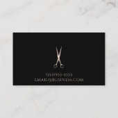 Roos Gold Salon Hair Stylist schaar elke kleur Visitekaartje (Achterkant)