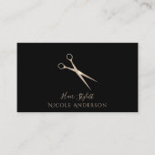 Roos Gold Salon Hair Stylist schaar elke kleur Visitekaartje (Voorkant)