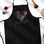 Roos Gold Salon Heart Stylist Persoonlijke naam Schort<br><div class="desc">Roos Gold Salon Heart Stylist Persoonlijke naam Schort</div>