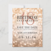 Roos Gold Save the Date 18th Birthday Party (Voorkant)