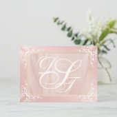 Roos Gold Save the Date Monogram (Staand voorkant)