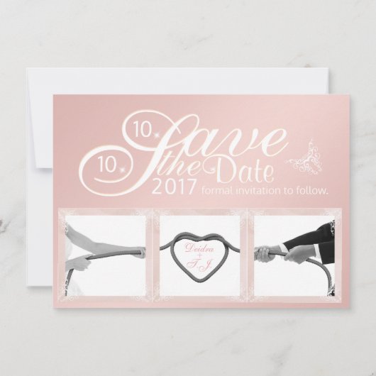 Roos Gold Save the Date Monogram (Achterkant)