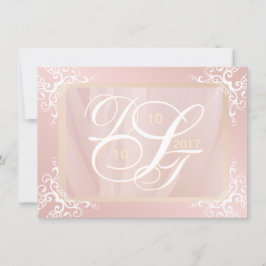 Roos Gold Save the Date Monogram