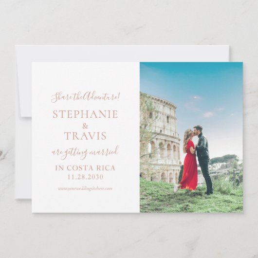 Roos Gold Save the Date Wereldkaart Destination (Achterkant)