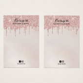 Roos Gold-schijven die een blinddoeken juwelen-bee Visitekaartje (Voorkant /achterkant)