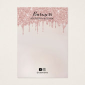 Roos Gold-schijven die een blinddoeken juwelen-bee Visitekaartje (Achterkant)