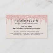 Roos Gold-schijven van de Notional Loan Signing Ag Visitekaartje (Achterkant)