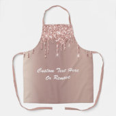 Roos Gold Schort Glitter Drips met aangepaste teks (Voorkant)