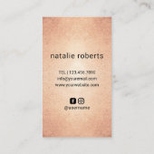 Roos Gold Scissor & Hand Logo Hair Stylist Salon Visitekaartje (Achterkant)