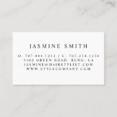 Roos Gold Scissors en Comb Logo Haarstylist Visitekaartje (Achterkant)